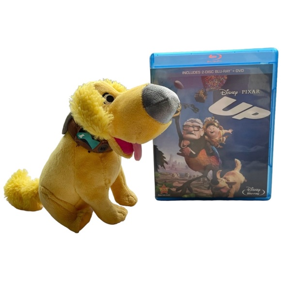 Disney Plush DUG Dog + UP Blu-Ray DVD Movie 3 Disc Set Disney Pixar Bonus - Picture 13 of 14